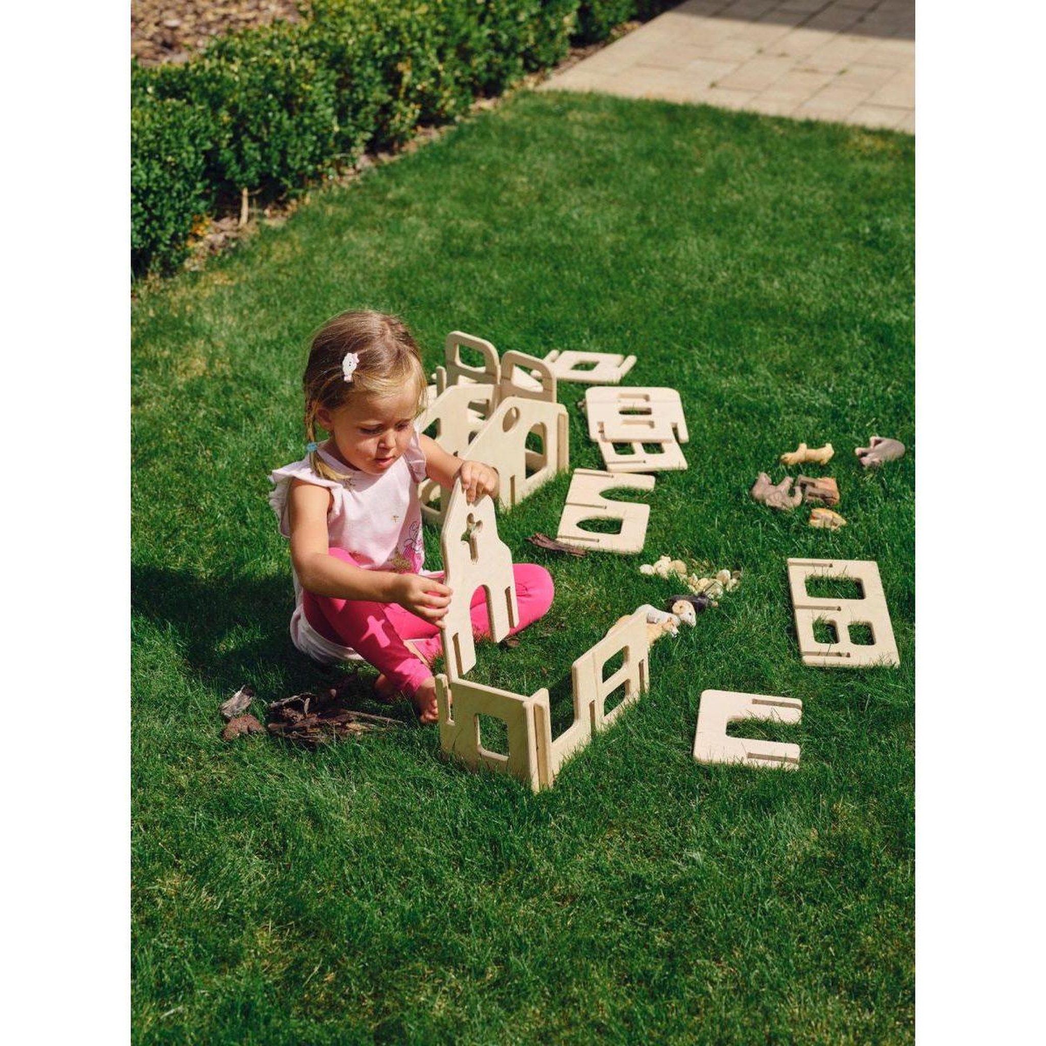 Voir la diapositive 3 : BAAVI Jeu de construction en bois Wooden City