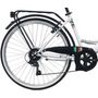 Voir la diapositive 2 : Vélo VTC 26'' City Rigide Femme Acier - 6 vitesses  - enjambement bas - Shimano - Panier avant - Porte bagages - garde boues et jantes en aluminium