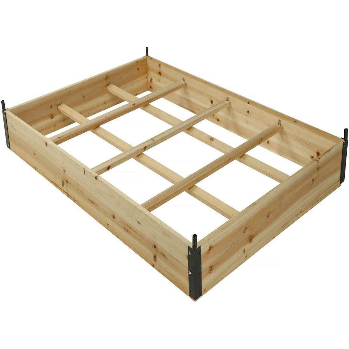 Habitat et Jardin Carré potager en bois  Muscari  - 116 x 81 x 67,5 cm - avec housse serre châssis