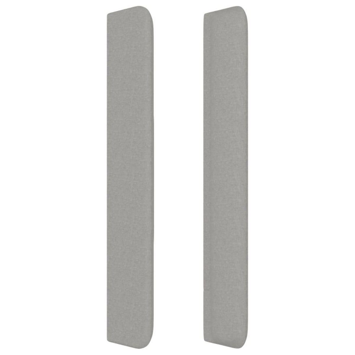 VIDAXL Tete de lit avec oreilles Gris clair 83x16x118/128 cm Tissu