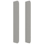 Voir la diapositive 4 : VIDAXL Tete de lit avec oreilles Gris clair 83x16x118/128 cm Tissu