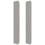 Voir la diapositive 4 : VIDAXL Tete de lit avec oreilles Gris clair 83x16x118/128 cm Tissu