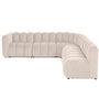 Voir la diapositive 1 : LISA DESIGN Debbie - canapé modulable d'angle droit 5 places en tissu texturé