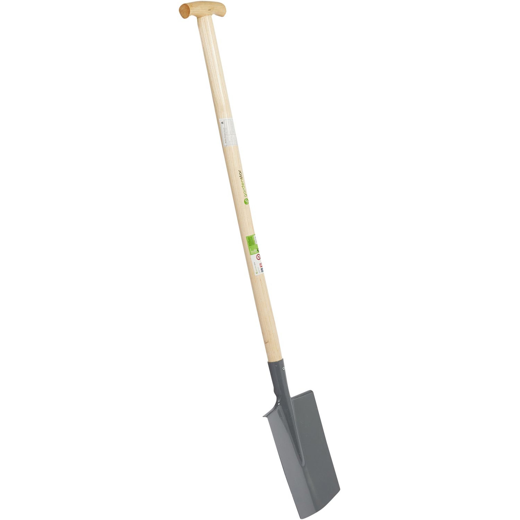 Voir la diapositive 1 : GARDENSTAR Bêche avec manche en bois de cèdre - 90 cm