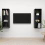 Voir la diapositive 1 : VIDAXL Meubles TV muraux 2 pcs Noir brillant Bois d'ingenierie