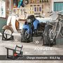Voir la diapositive 6 : HOMCOM Bloque roue à fixer - bloque roue moto réglable - pneus de 3 à 8 pouces - acier noir