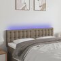 Voir la diapositive 1 : VIDAXL Tete de lit a LED Taupe 144x5x78/88 cm Tissu
