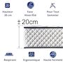 Voir la diapositive 4 : DAGOSTINO HOME Matelas 80x190 cm, DAGOSTINO | Très épais 20 cm Soutien Parfait et Tonique| Mousse HR Luxe Confort Haute Résilience | Extra Ferme + Réversible  à Deux Faces (été-hiver) + Indépendance du Couchage + Respirant et Durable