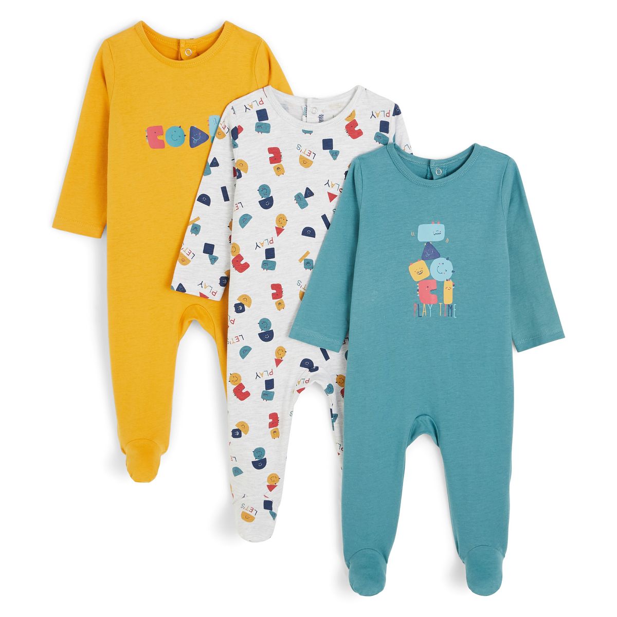 INEXTENSO Lot de 3 dors bien bébé garçon
