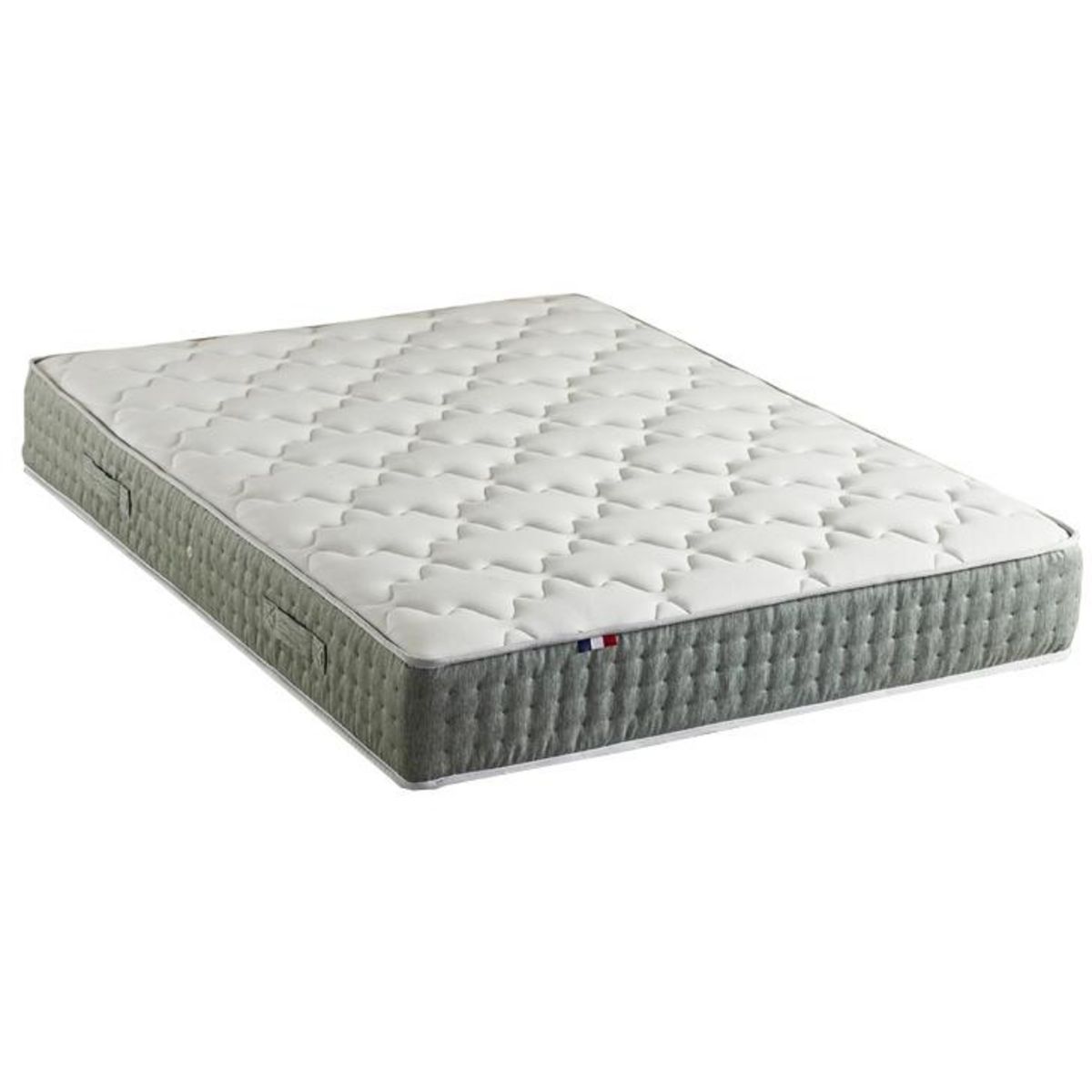 Ensemble matelas 792 Ressorts 7 zones Face hiver/été 160x200 cm + 2 sommiers 80x200 cm vert Céladon HYGGE
