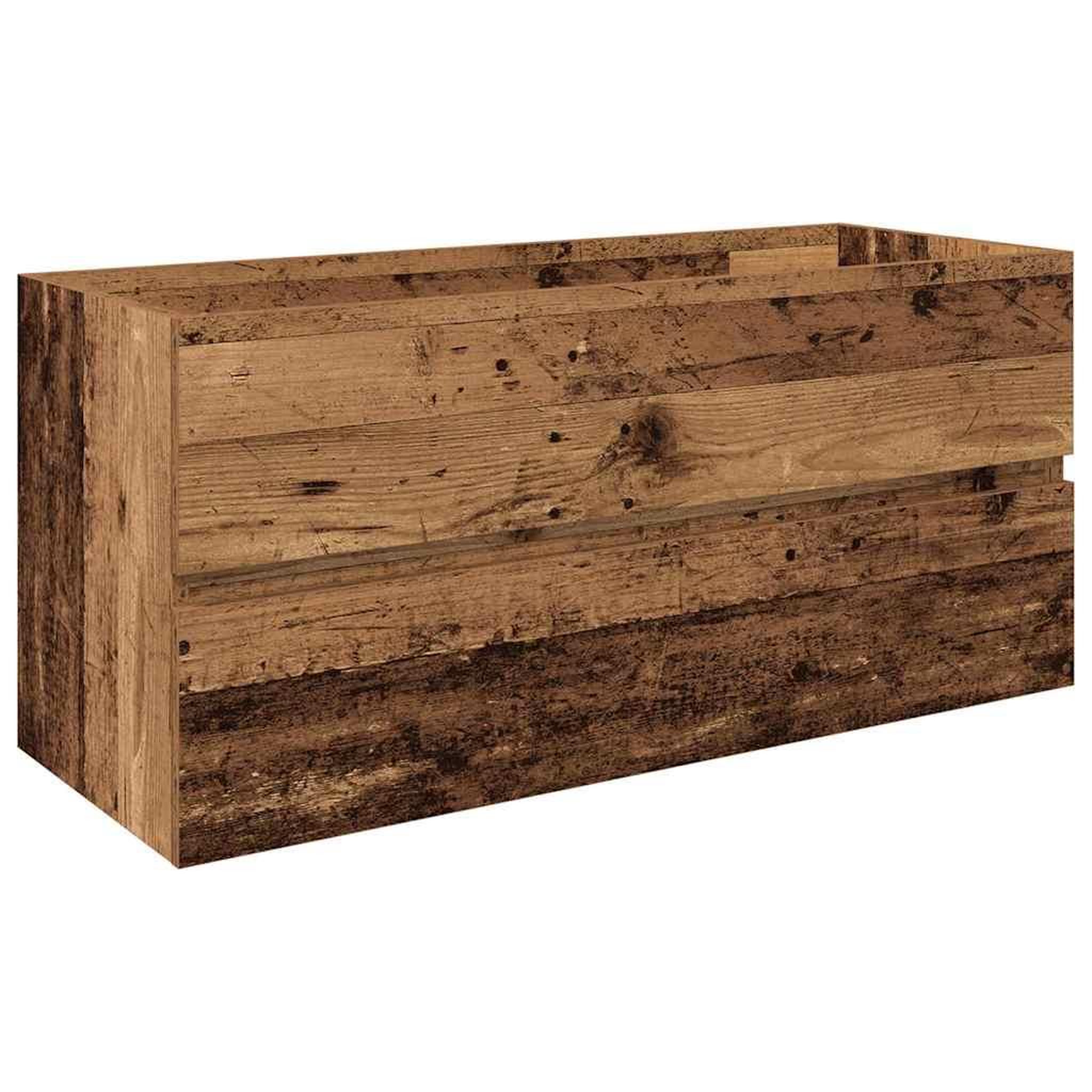 Voir la diapositive 4 : VIDAXL Meuble lavabo avec bassin et robinet integres vieux bois