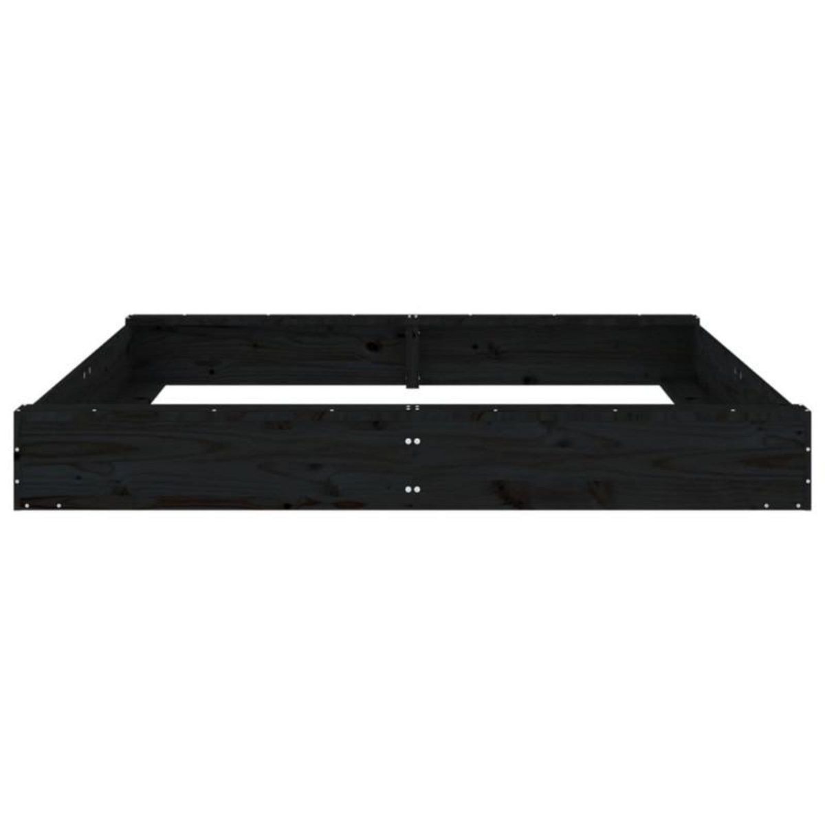 VIDAXL Bac à sable avec sièges noir carré bois de pin massif