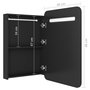 Voir la diapositive 6 : VIDAXL Armoire de salle de bain a miroir LED noir 60x11x80 cm