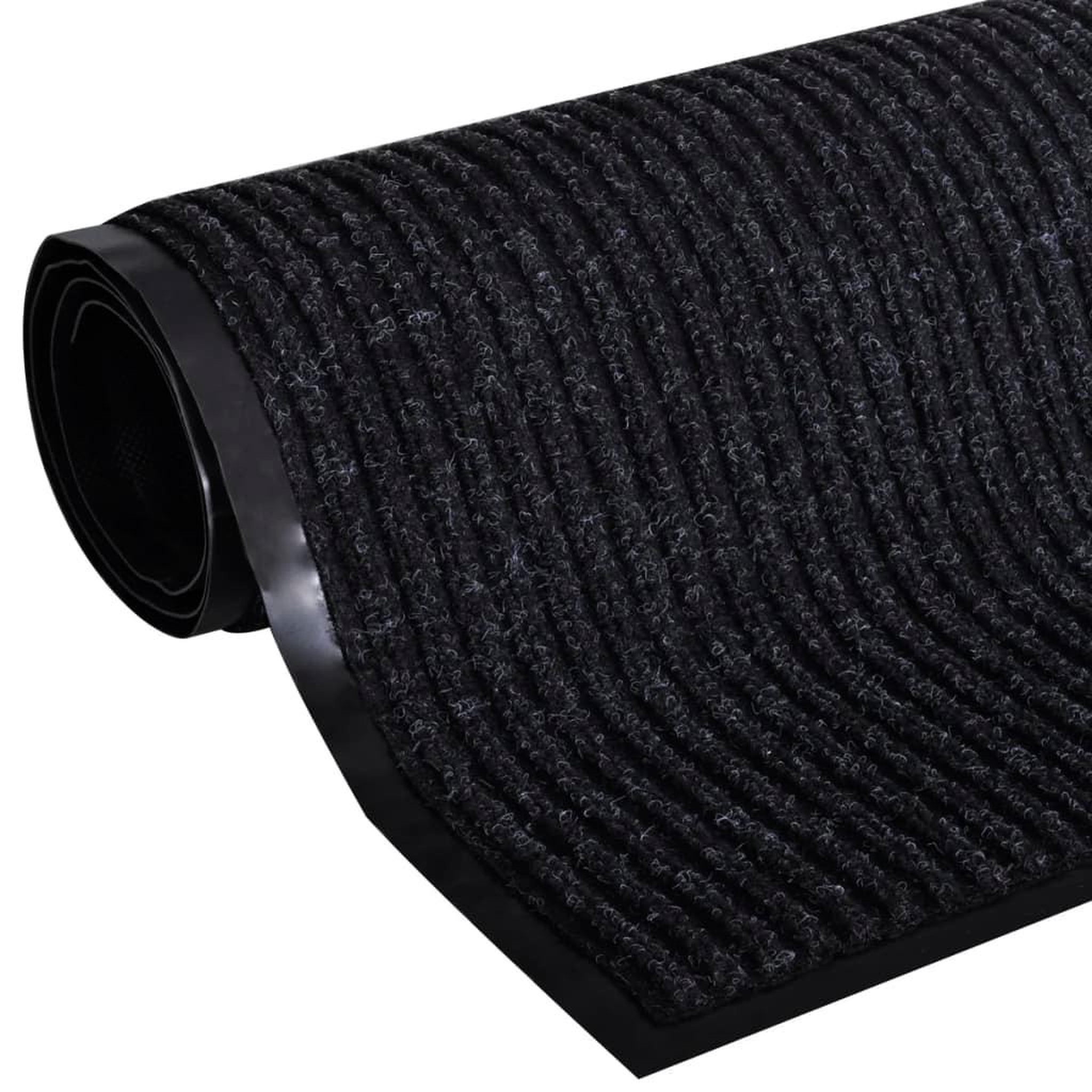Voir la diapositive 2 : VIDAXL Tapis d'entree PVC Noir 120 x 180 cm