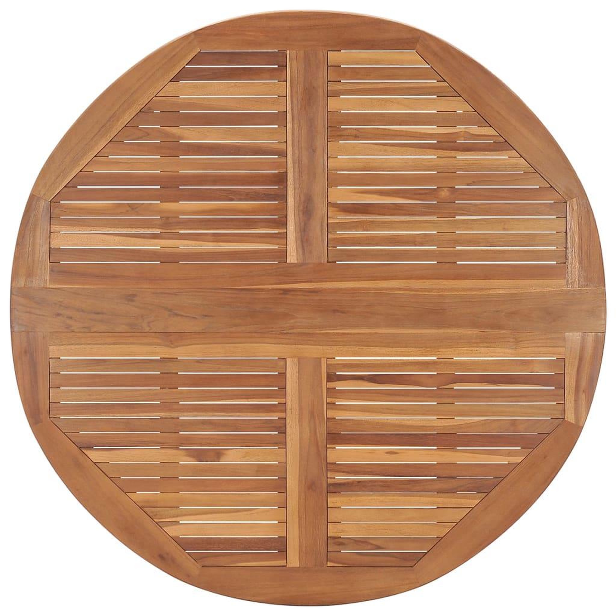 Voir la diapositive 4 : VIDAXL Table a dîner de jardin pliable Ø110x75 cm Bois massif de teck