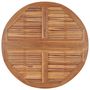 Voir la diapositive 4 : VIDAXL Table a dîner de jardin pliable Ø110x75 cm Bois massif de teck