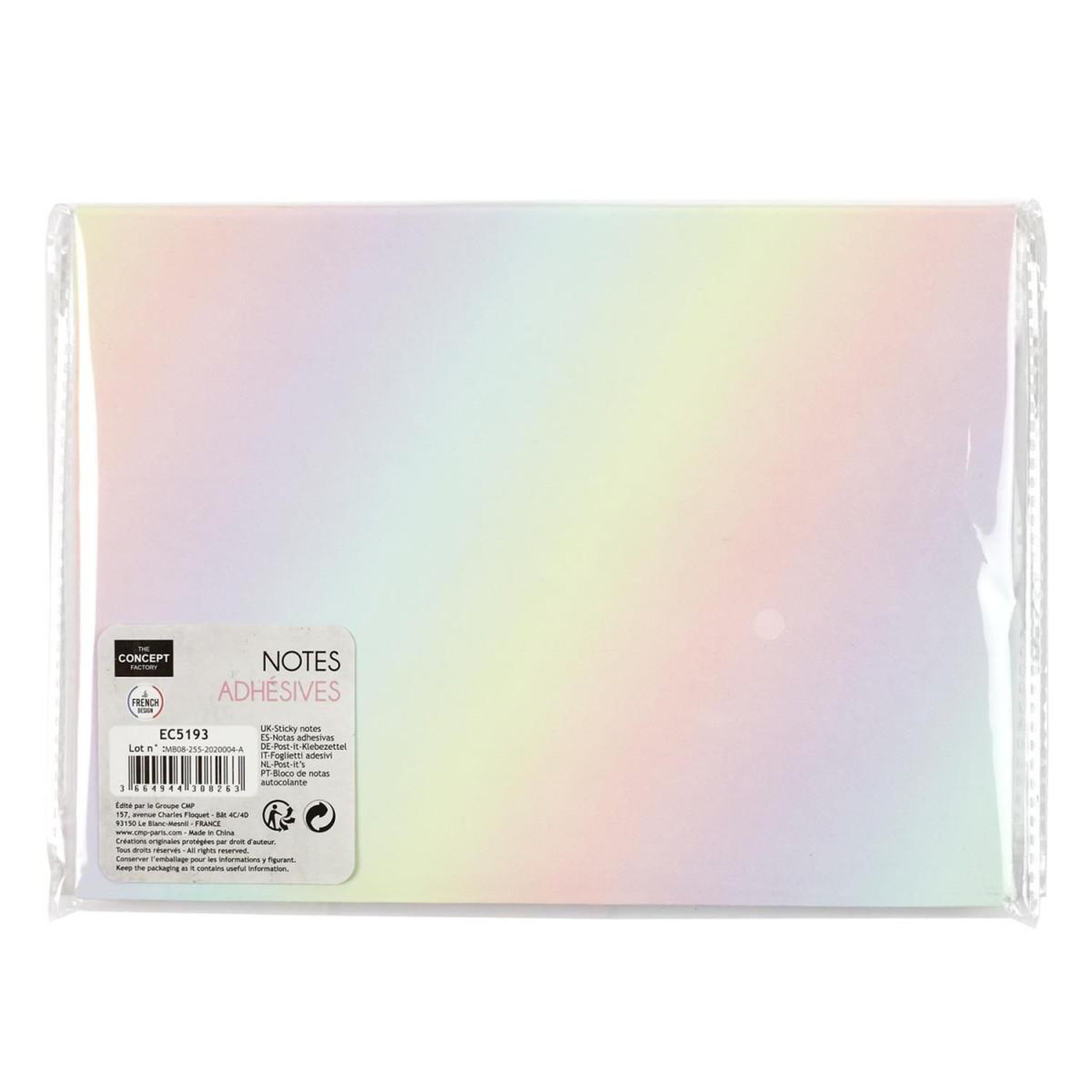 Voir la diapositive 3 : The concept Factory Planche de notes adhésives  pop  18cm multicolore