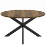 Voir la diapositive 3 : ID MARKET Table basse ronde ALIX plateau HAWKINS pied araignée 70 cm bois foncé design industriel