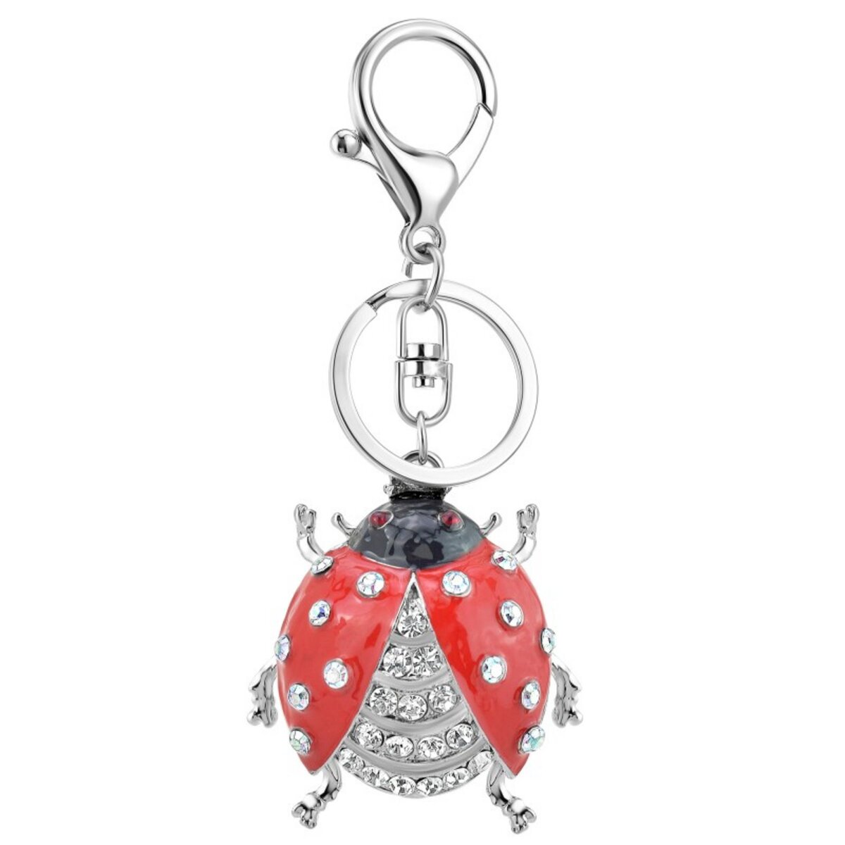 SC CRYSTAL Bijou de sac coccinelle SC Crystal orn de Cristaux scintillants