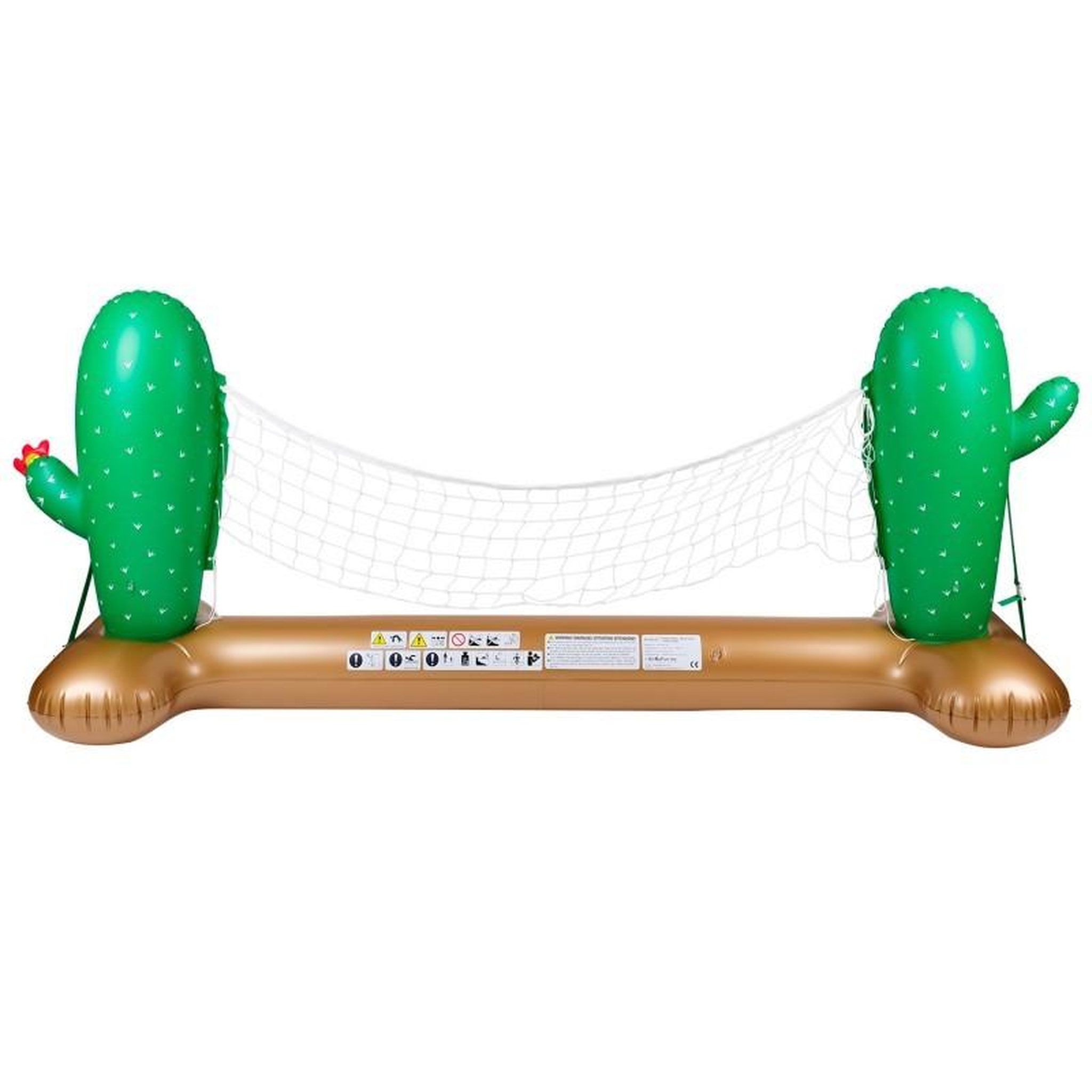 Voir la diapositive 1 : AIRMYFUN Filet de Volley Gonflable et Flottant pour Piscine & Plage, 274 x 165 x 37 cm - Design Cactus