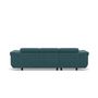 Voir la diapositive 6 : BEST MOBILIER Pablo - canapé d'angle gauche - 6 places - convertible avec coffre et têtières réglables - en velours côtelé