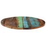 Voir la diapositive 3 : VIDAXL Dessus de table rond 60 cm 25-27 mm Bois de recuperation solide
