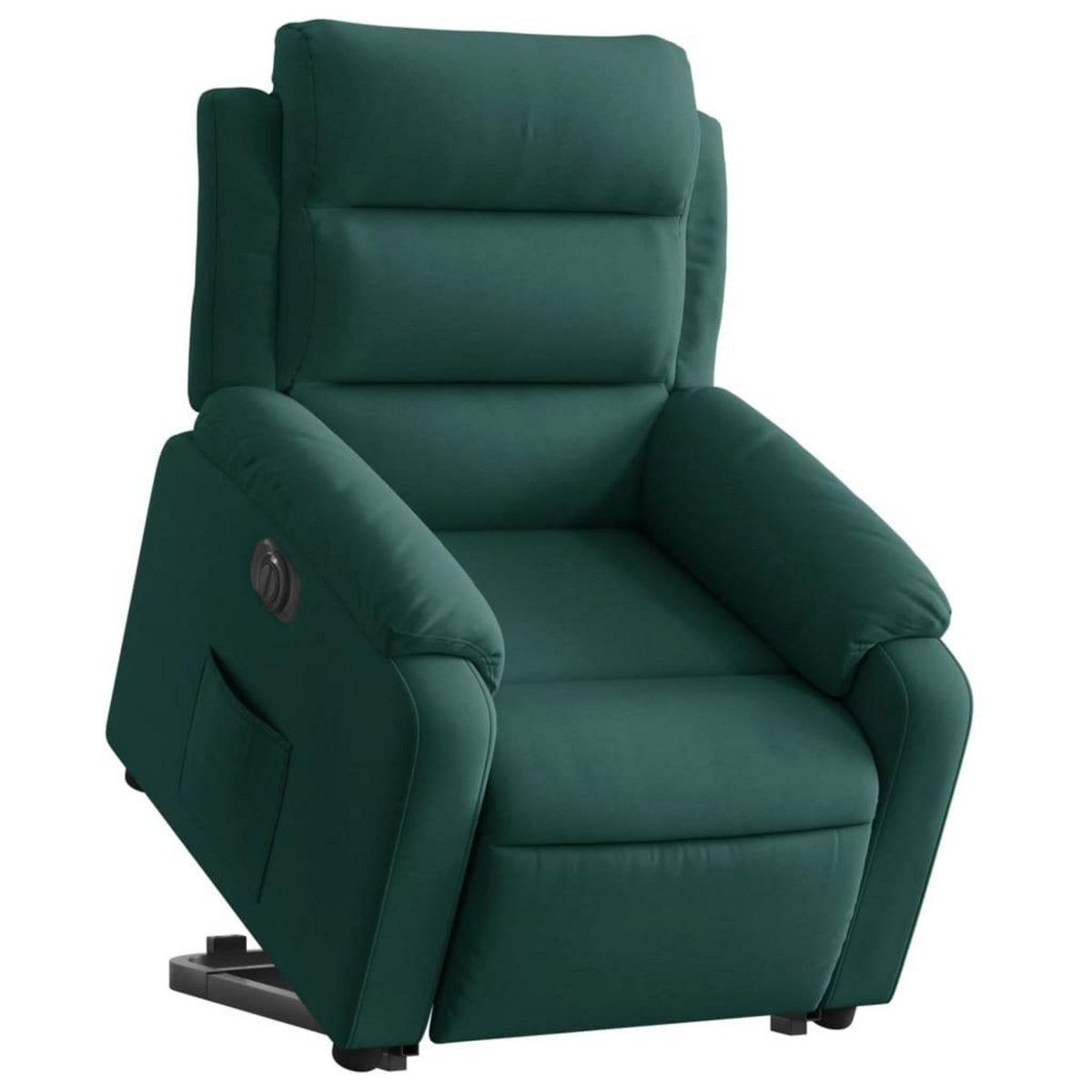 VIDAXL Fauteuil inclinable electrique vert fonce velours