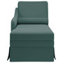 Voir la diapositive 4 : VIDAXL Fauteuil long et traversin accoudoir droit vert fonce velours