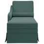 Voir la diapositive 4 : VIDAXL Fauteuil long et traversin accoudoir droit vert fonce velours