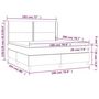 Voir la diapositive 6 : VIDAXL Sommier a lattes de lit avec matelas Gris fonce 180x200cm Tissu