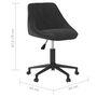 Voir la diapositive 6 : VIDAXL Chaise pivotante de bureau Noir Velours
