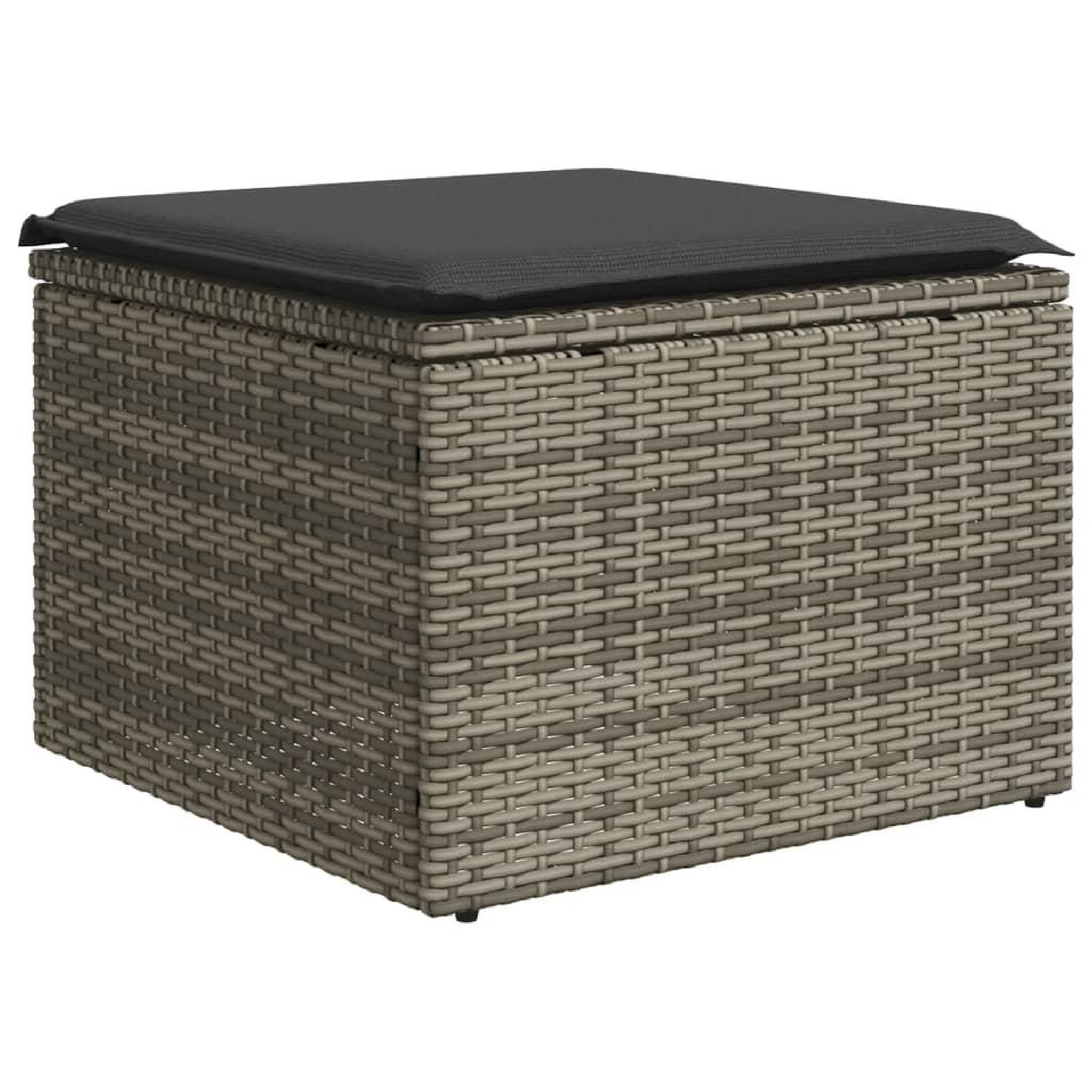 Voir la diapositive 5 : VIDAXL Salon de jardin 9 pcs avec coussins gris resine tressee