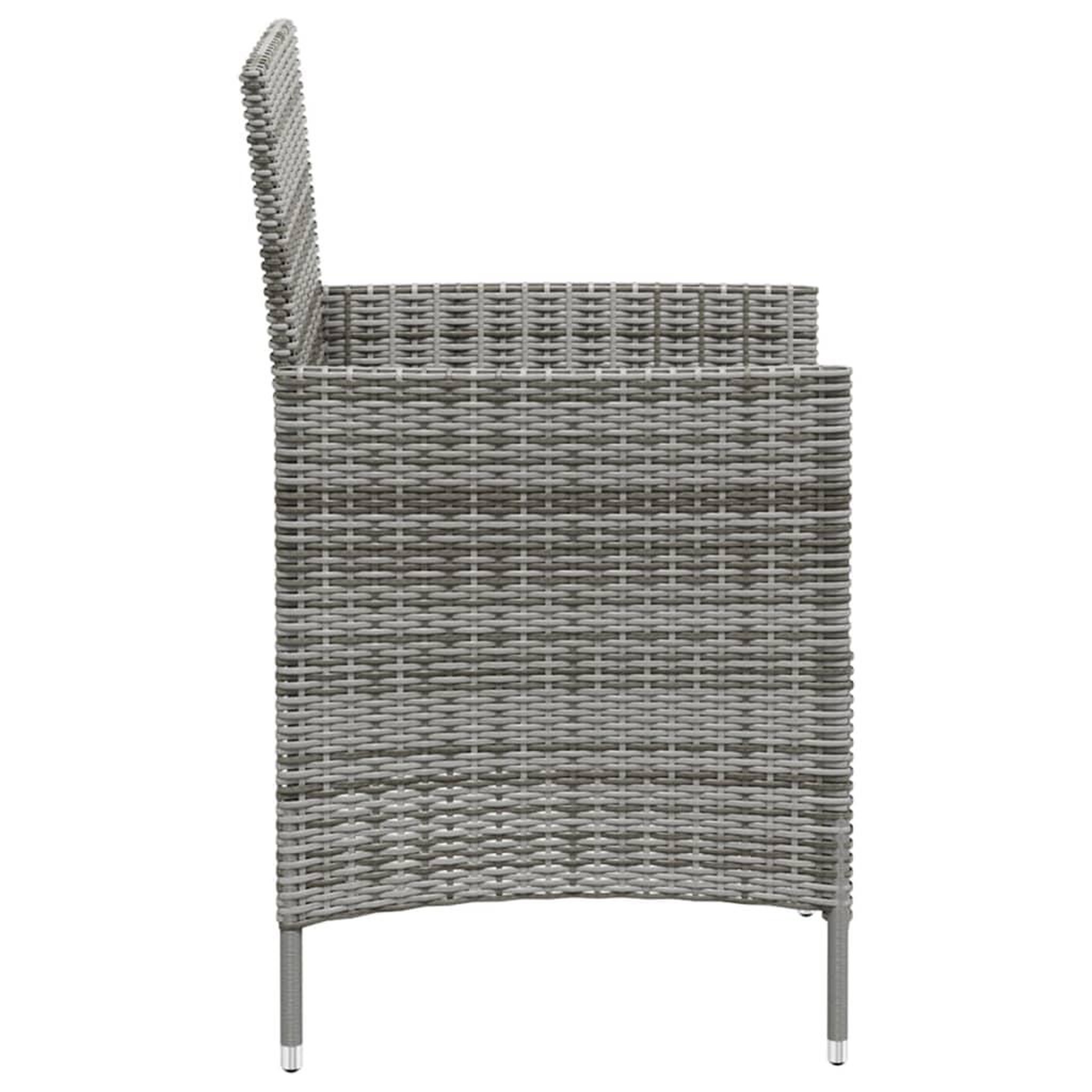 Voir la diapositive 4 : VIDAXL Chaises de jardin avec coussins lot de 2 Resine tressee Gris