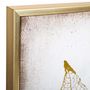 Voir la diapositive 2 : ATMOSPHERA Cadre Déco Imprimé  Feuilles  58x58cm Or