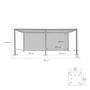 Voir la diapositive 4 : SWEEEK Pergola bioclimatique motorisée aluminium 6x3m LED + 2 stores 3m Triomphe
