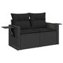 Voir la diapositive 4 : VIDAXL Salon de jardin 4 pcs avec coussins noir resine tressee