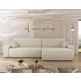 Voir la diapositive 4 : BEST MOBILIER Artemisa - canapé d'angle réversible 5 places convertible avec coffre en velours côtelé
