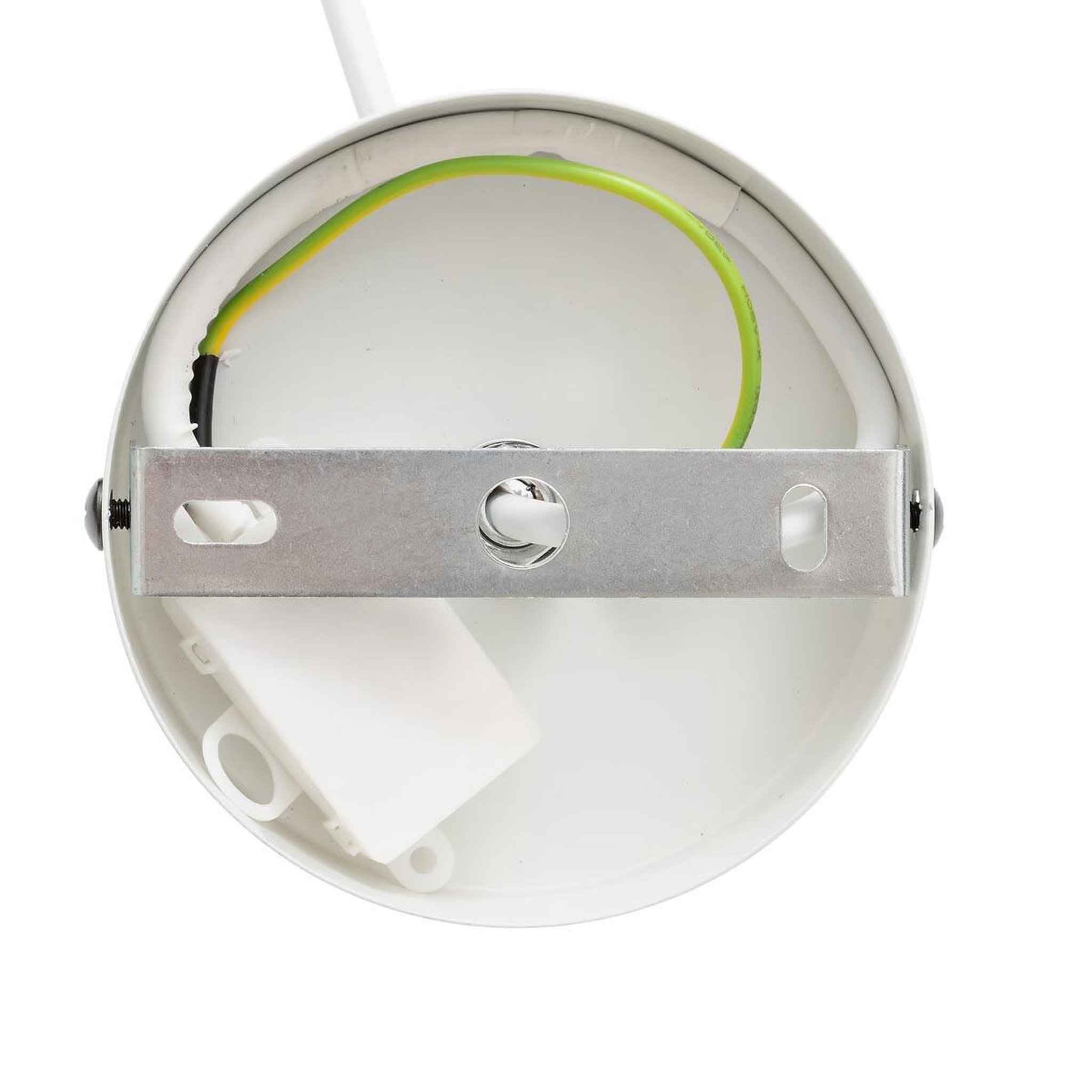 Voir la diapositive 6 : ATMOSPHERA Lampe suspension en coton  tobie  25cm blanc