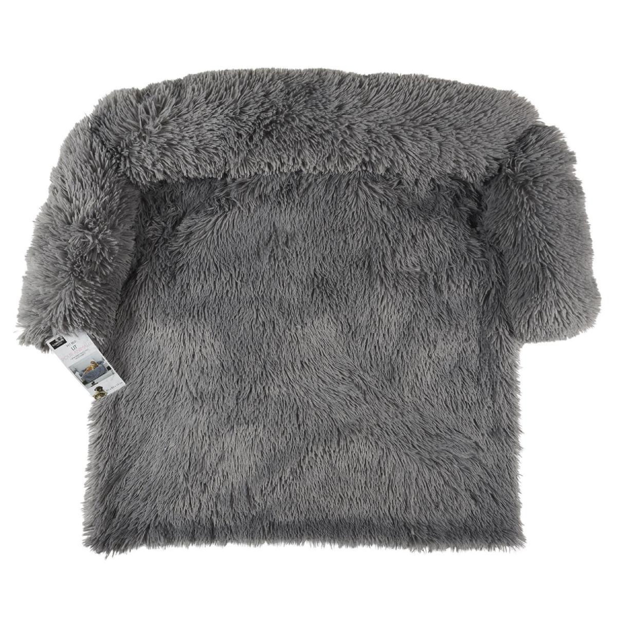Voir la diapositive 2 : The concept Factory Panier canapé pour animaux  couverture  80cm gris