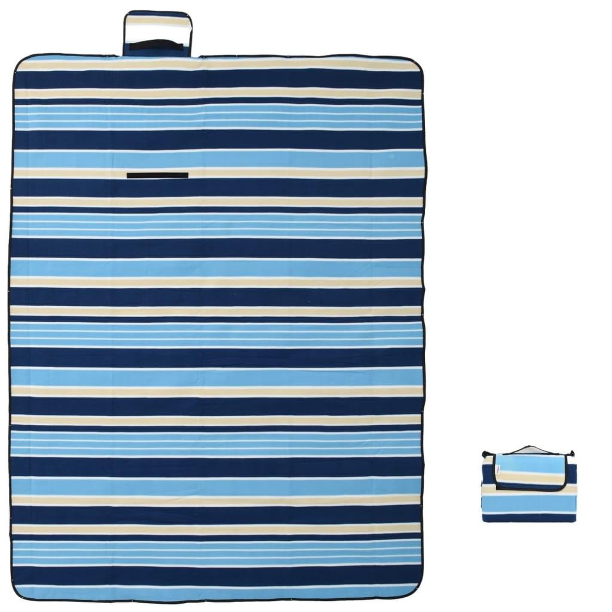 Voir la diapositive 3 : VIDAXL Couverture de pique-nique pliable 200x150 cm velours