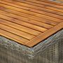 Voir la diapositive 5 : VIDAXL Table de jardin Marron Resine tressee et bois d'acacia massif