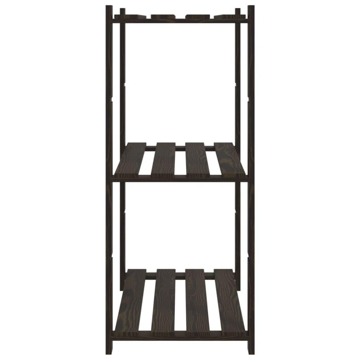 VIDAXL Support de rangement a 3 niveaux noir 80x38x90 cm bois pin
