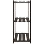 Voir la diapositive 4 : VIDAXL Support de rangement a 3 niveaux noir 80x38x90 cm bois pin