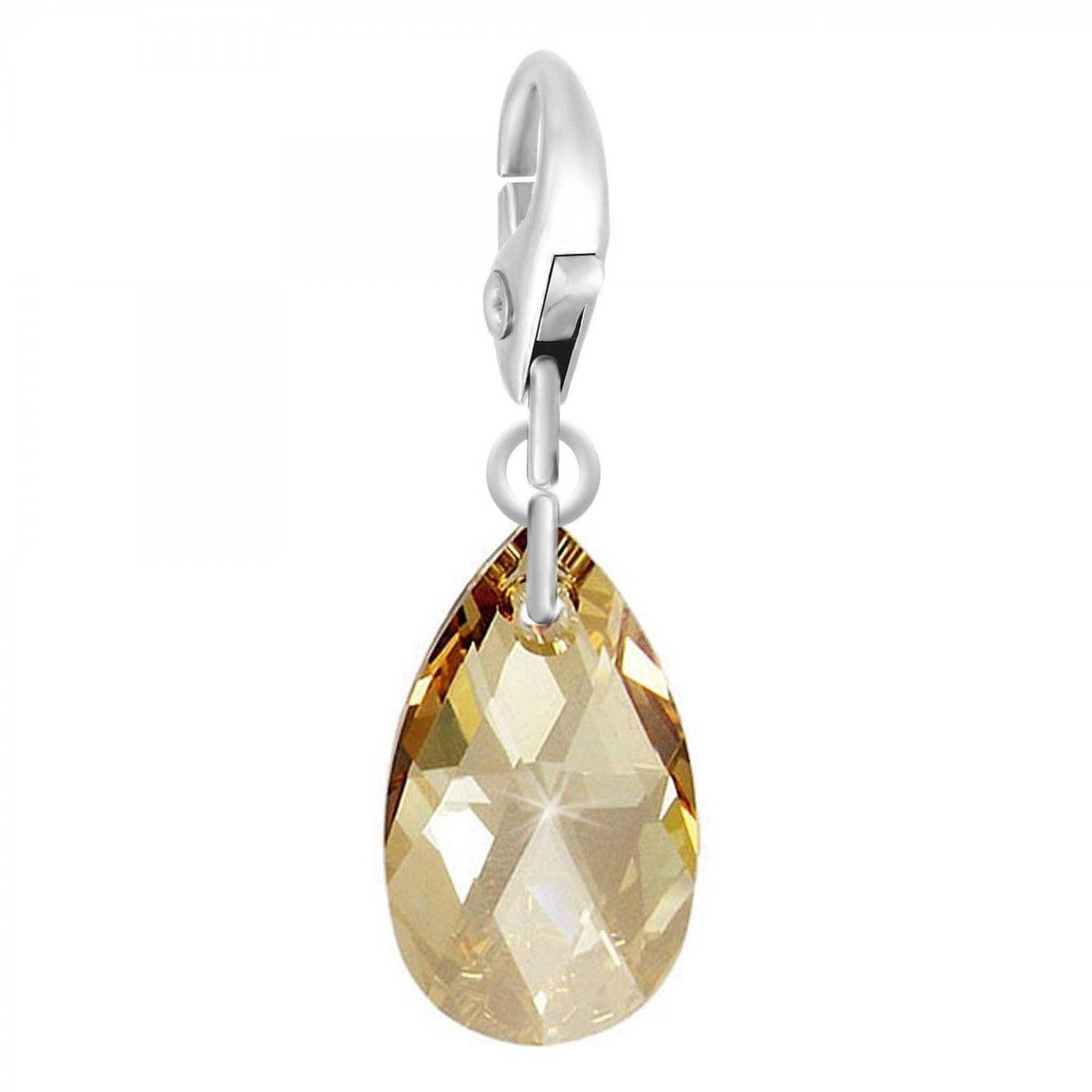 SC CRYSTAL Charm goutte SC Crystal orné de Cristaux scintillants