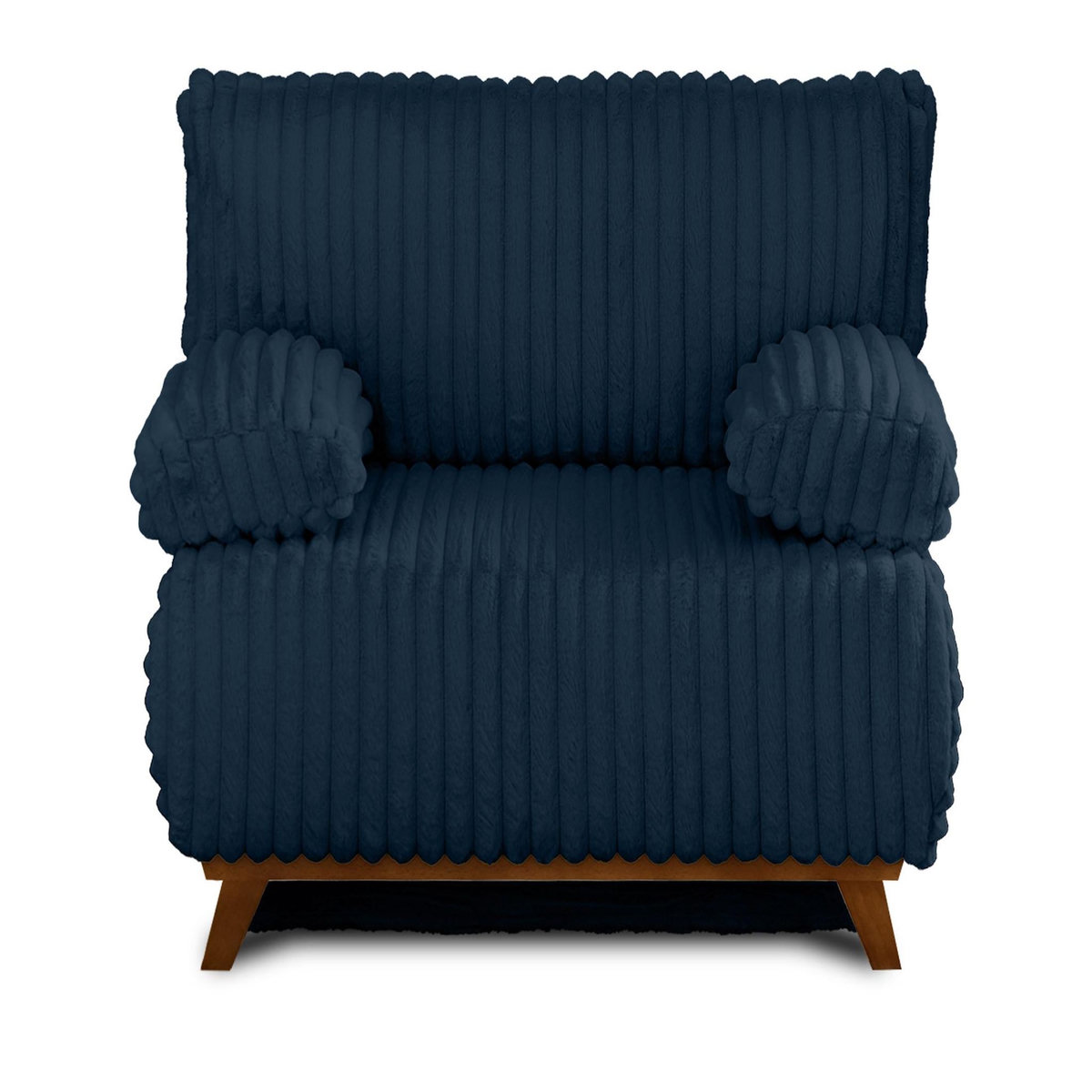BEST MOBILIER Cristal - fauteuil - convertible avec coffre - en fausse fourrure côtelée