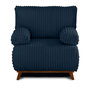 Voir la diapositive 1 : BEST MOBILIER Cristal - fauteuil - convertible avec coffre - en fausse fourrure côtelée