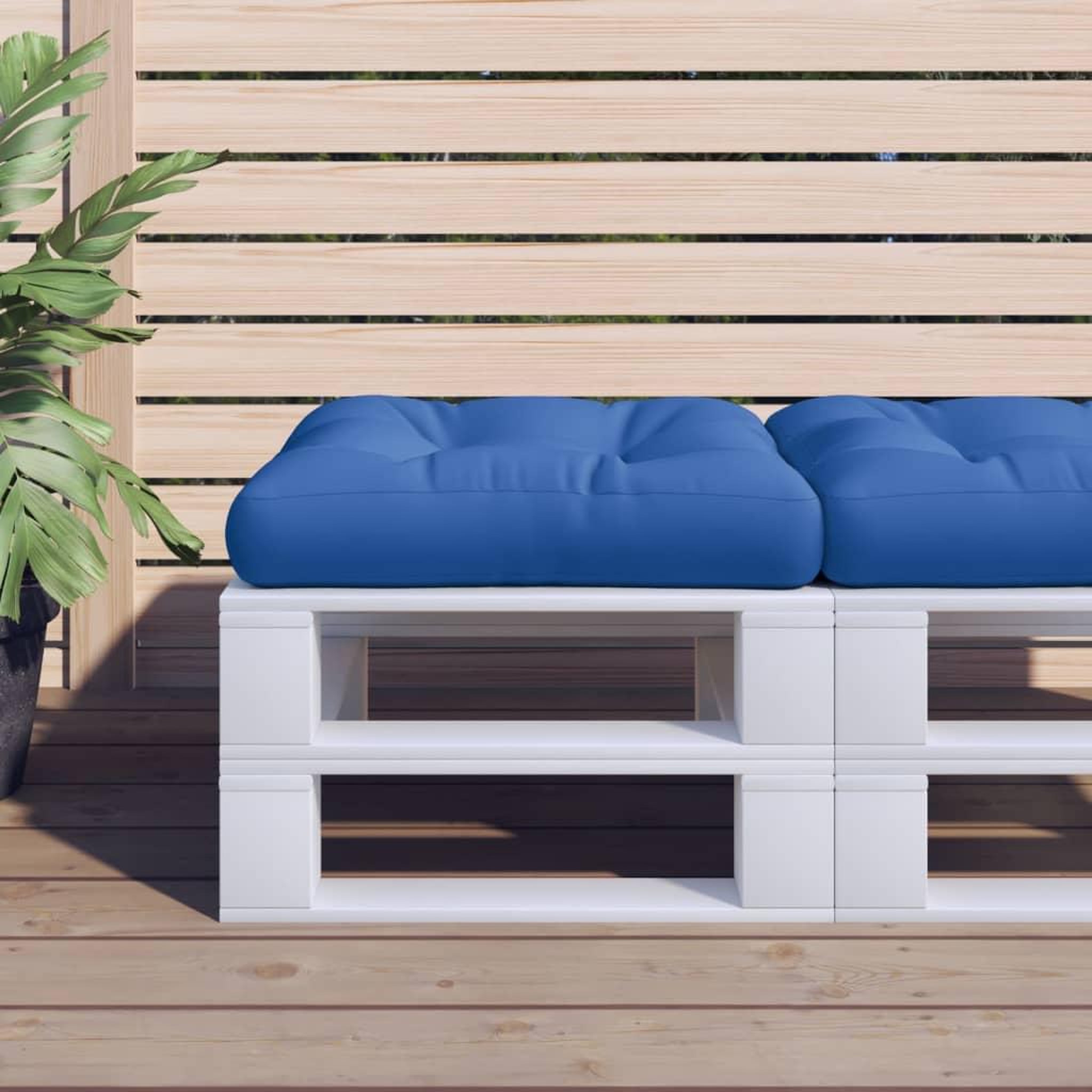 VIDAXL Coussin de palette bleu royal tissu