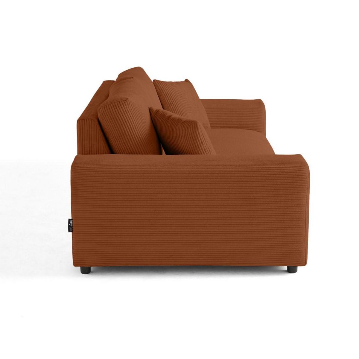 LISA DESIGN Garance - canapé droit 3 places - en velours côtelé