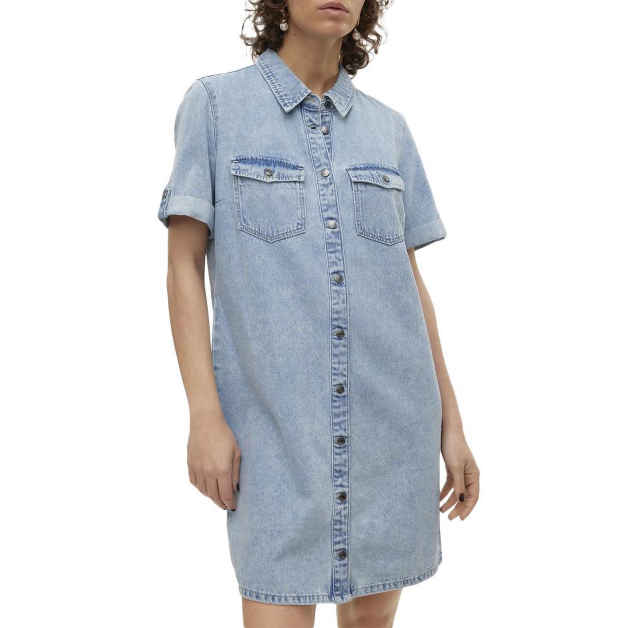 Vero Moda Robe en Jean Bleu  Femme Vero Moda Jennie. Coloris disponibles : Bleu