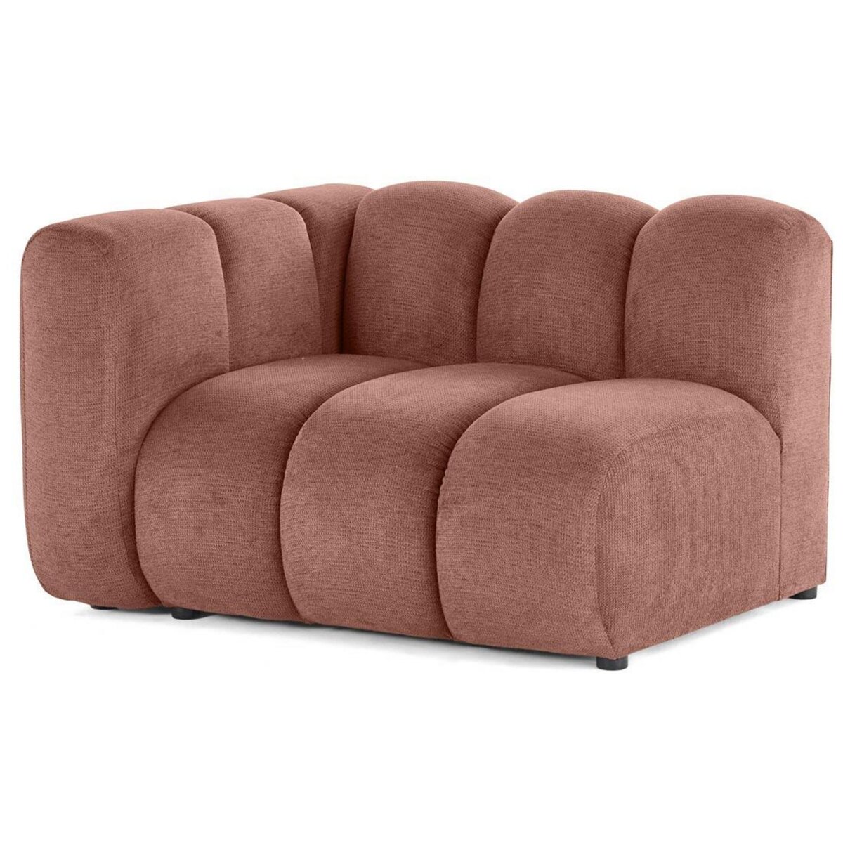 LISA DESIGN Debbie - module d'assise gauche en tissu texturé